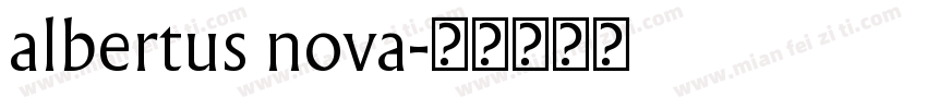 albertus nova字体转换